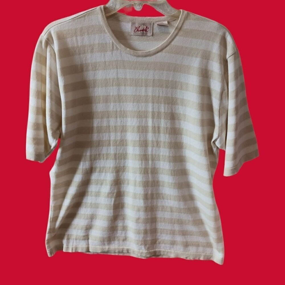 Elendale Striped Short-Sleeve Shirt beige/white Xlarge